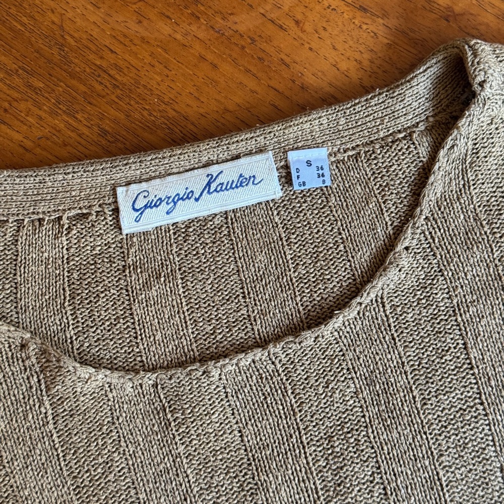 Caramel Silk Sweater, Giorgio Kauten, S-M